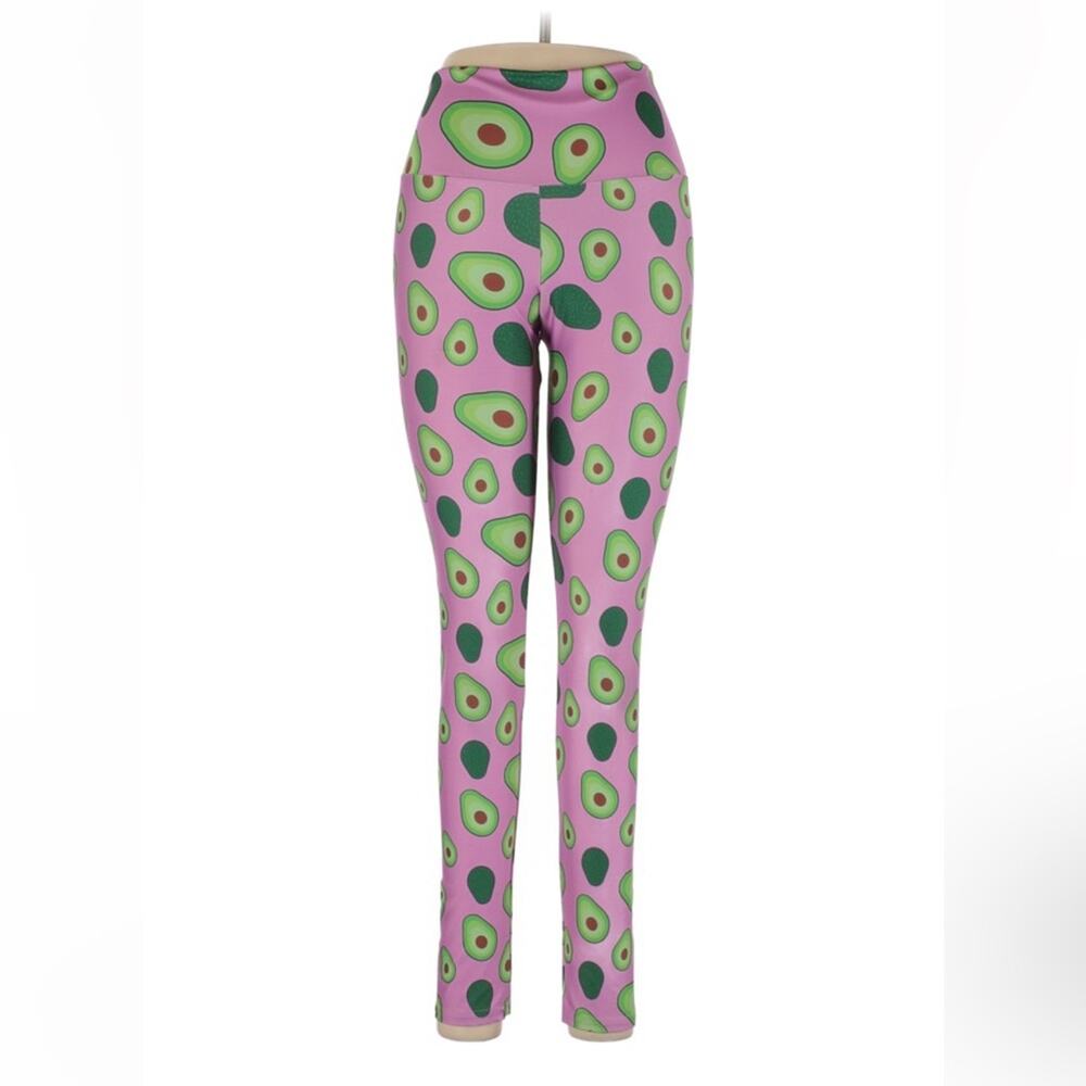 Art of‎ Where pink and green novelty print avocado leggings, size medium